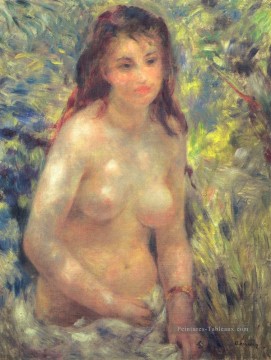 Torse d’étude Sunlight Effect femelle Nu Pierre Auguste Renoir Peinture à l'huile